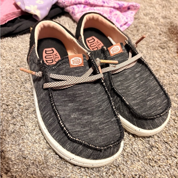 Hey Dude Other - Hey Dude Kids Black Moccasins